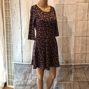 So Rad by ATV ditsy floral stretch fit flair dress